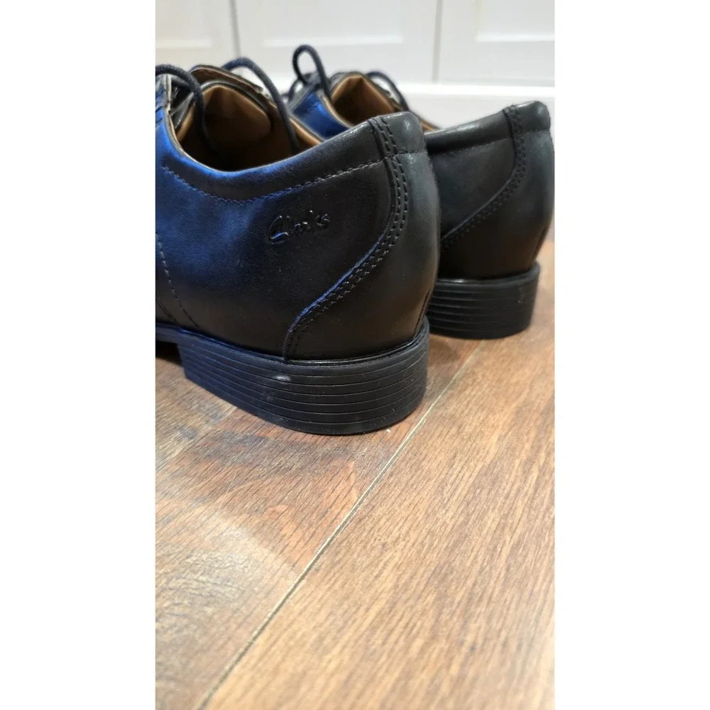 Clarks Men's Oxford Whiddon Black Leather Extreme Comfort Sz 9.5 US 14885 NWOB
